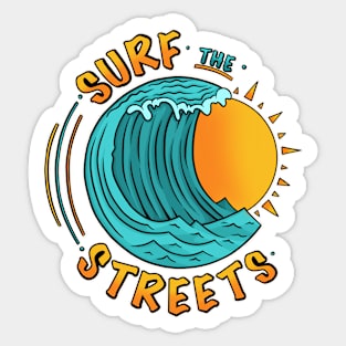 Surf the streets Sticker